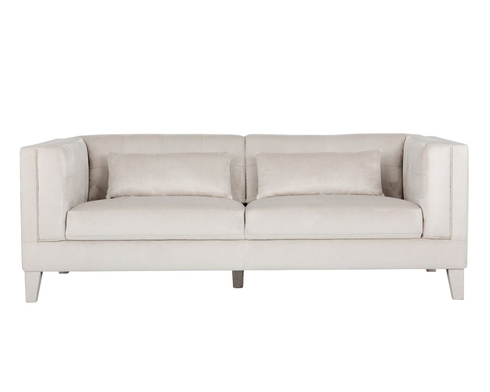 cozy white sofa 