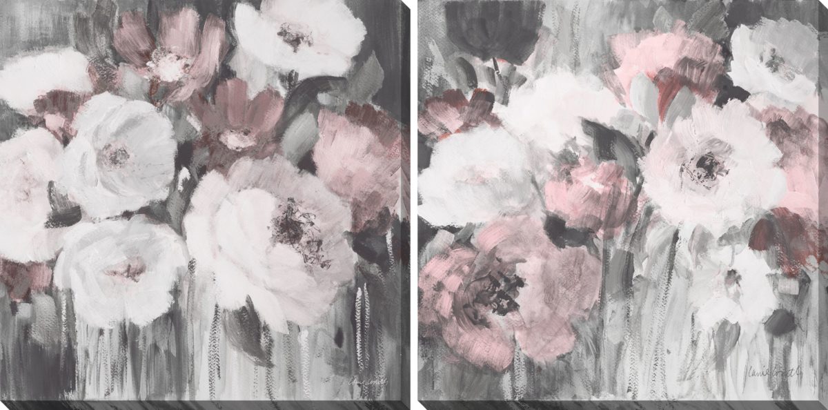 Muted Flower (Set of 2) - 16"x16"