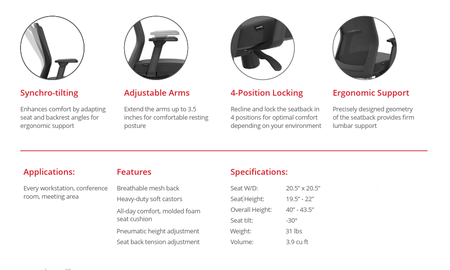 Essence Office Chair Rentals