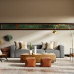furnished living room with sofa and accent chairs for temporary use during home renovation in Toronto